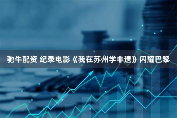 驰牛配资 纪录电影《我在苏州学非遗》闪耀巴黎