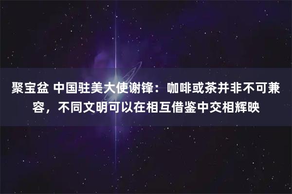 聚宝盆 中国驻美大使谢锋：咖啡或茶并非不可兼容，不同文明可以在相互借鉴中交相辉映