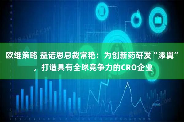 欧维策略 益诺思总裁常艳：为创新药研发“添翼” ，打造具有全球竞争力的CRO企业